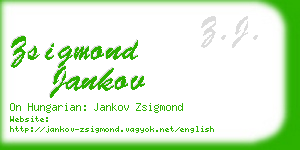 zsigmond jankov business card